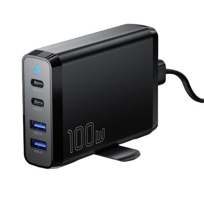 Cina Viaggio Tipo C Desktop GaN Telefono caricabatterie 100w con doppia porta USB in vendita