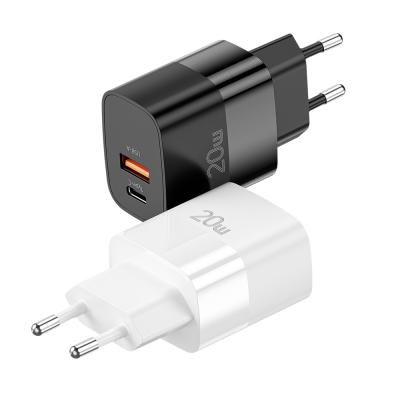 Cina Essager 2021 PD+QC Caricabatterie USB 20W Tipo C Dual Ports USB Wall Charger ((Stop di produzione) in vendita