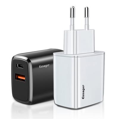 China Essager 2021 YuRoom PD QC 20W Mobilfunkladegeräte USB Typ C Ladekabel USB 100-240V PD Wandladegerät zu verkaufen