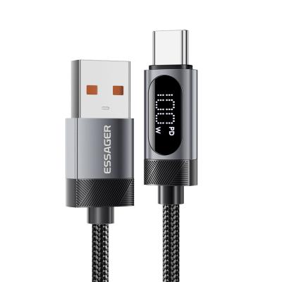 China ESSAGER ES-X64 Series 7A LED Display USB Charing Data Cable USB to Type C for sale