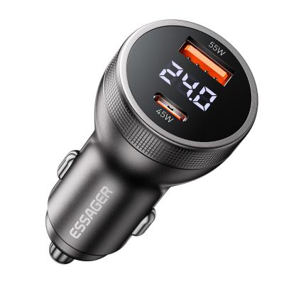 China ESSAGER ES-CC17 Series 100W USB-C Car Charger USB Car Port for sale