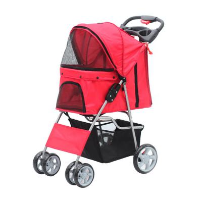 China Sustainable High Quality Outdoor 4 Wheels Pet Walkers Travel Carrier Cat Dog Pet Cart for sale