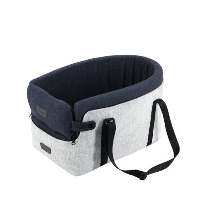 China Armrest Cat Booster Puppy Sustainable Moving Luxury Carrier Bag For Small Dog Car Seat for sale