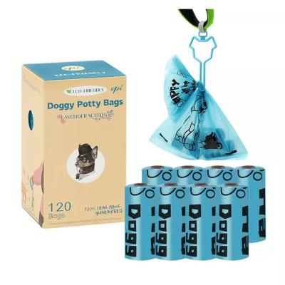 China Sustainable Biodegradable Dog Poop Bags Outdoor Dog Poop Bags Extra Thick Durable Pet Poop Garbage Bags for sale