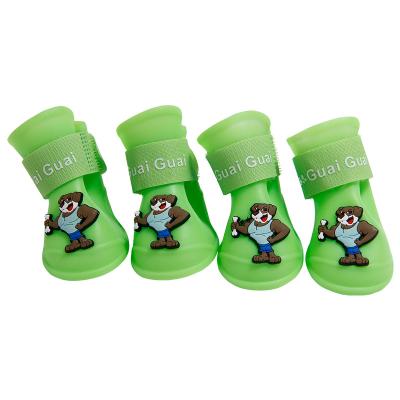 China Stocked Dog Shoes Pet Rainboots Dogs Waterproof Shoes Ready To Ship for sale