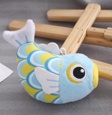 China Cute Fun Stuffed Key Chain Koi Fish Red Fish Plush Toy Key Chain Tropical Custom for sale