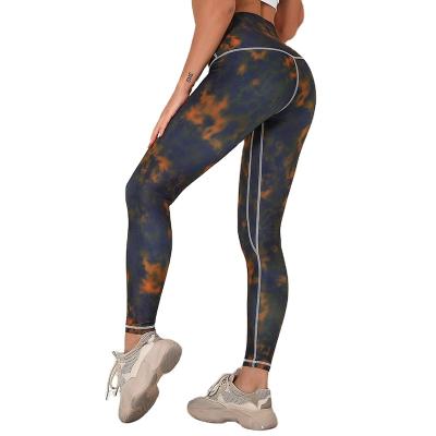 China Custom Logo Digital Print Sport Fitness Anti-UV Pants Women Yoga Gym High Waisted Legging Running Sweatpants for sale