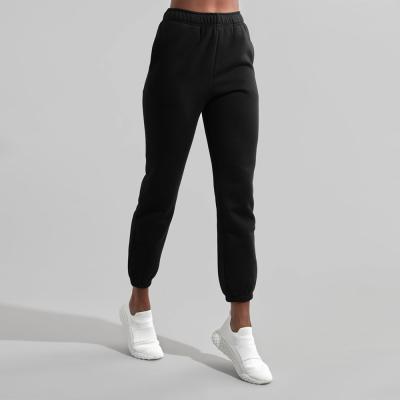 China Wholesale High Quality Loose Breathability Sports Anti-Wrinkle And Drawstring Sweat-wicking Women's Black Joggers for sale