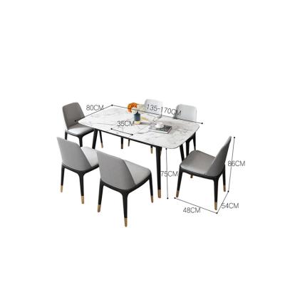 China Modern Custom Made Luxury Simplicity Slate Fold-Out Dining Table for sale