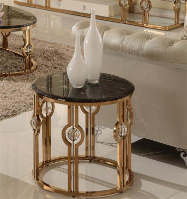 China Fashion China Wholesale Home Furniture Round Side Table Living Room Furniture Marble Side Tables for sale