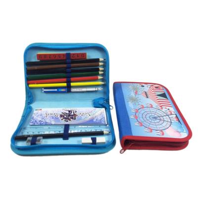 China Schools & Custom Offices Printing Sublimation Folding Full Color Pencil Case with Zipper, Zipper Folding Pencil Pouch for sale