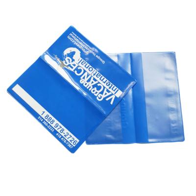 China Folding Cheap Plastic Soft PVC Air Ticket Holder Wallet, Folding Air Ticket Plastic Folder for sale