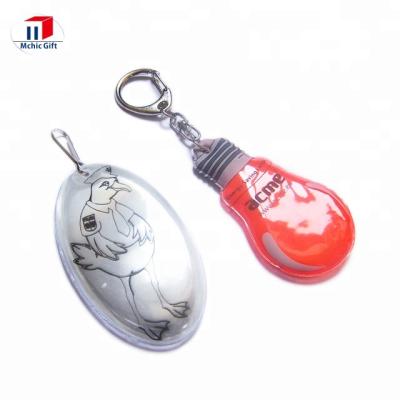 China Customized cheap PVC plastic reflective key chain, key ring reflector, soft plastic reflective tag for sale