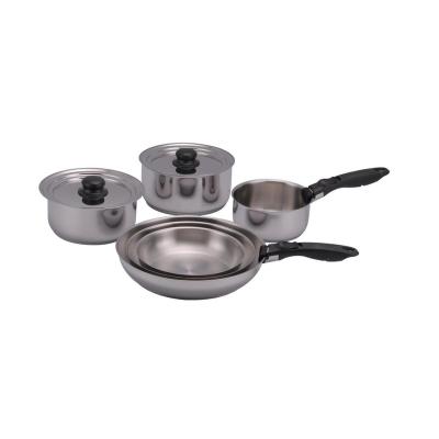 China 10pcs Sustainable Stackable Cookware Set Removable Handle for sale