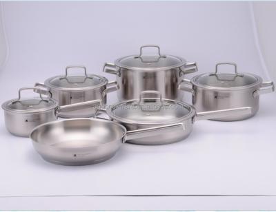 China 11pcs Sustainable Hot Sale 316 Stainless Steel Cookware Palm Restaurant Cookware for sale