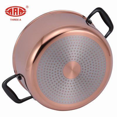 China New PVD Induction Stove Copper Sustainable India Triple Black Cookware for sale