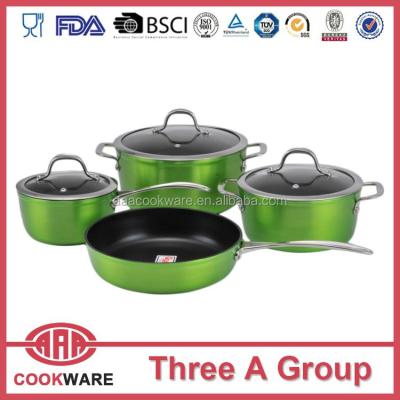 China Sustainable ceramic coated cookware sets for sale