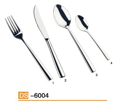 China Sustainable 4pcs Mirror Polished 18/8 304 Stainless Steel Flatware Set Flatware Dinnerware Set for sale