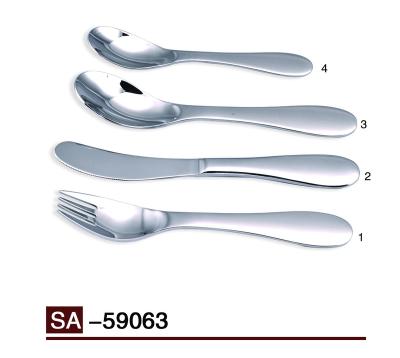 China Sustainable 4pcs Mirror Polished 18/8 304 Stainless Steel Flatware Set Flatware Dinnerware Set for sale