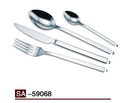 China Sustainable 4pcs Mirror Polished 18/8 304 Stainless Steel Flatware Set Flatware Dinnerware Set for sale