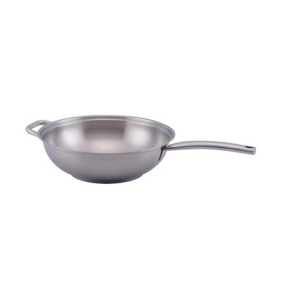 China Sustainable Premium Stainless Steel Wok With Steamer And Rack for sale