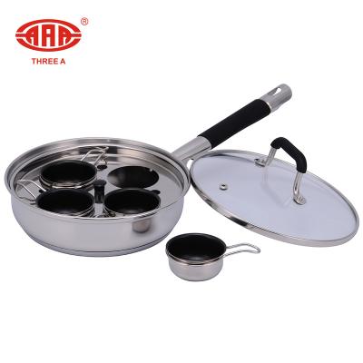 China Sustainable Stainless Steel Egg Poacher Pan Set for sale