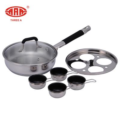 China Viable 18/8 Stainless Steel Egg Poacher Frying Pan for sale