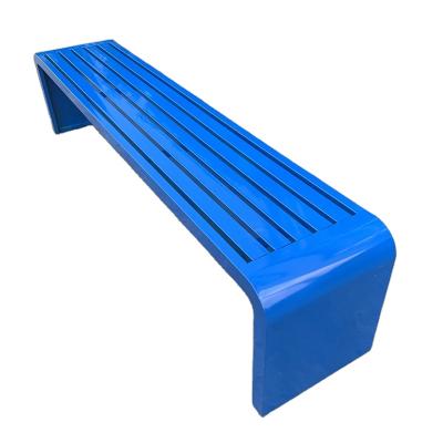 China Outdoor Waterproof Wrought Iron Metal Park Chair Backrest Bench Can Be Customized Color As Park Chair Yard Garden Landscape Bench for sale