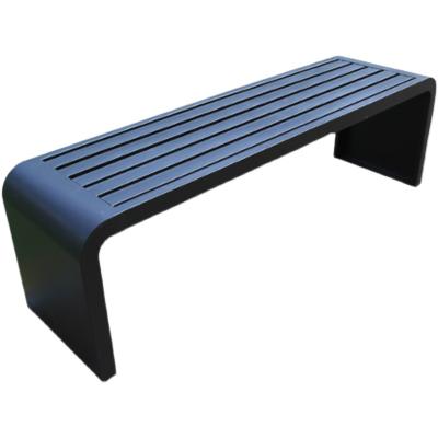 China Custom Design Outdoor Park Benches Stainless Steel Public Bench Waterproof No Backrestt for sale