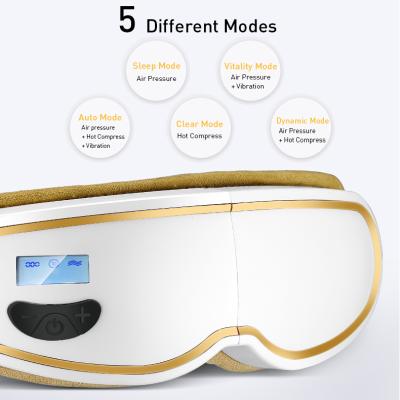 China For Hot Sale Home Use Intelligent Rechargeable Music Vibrating Eye Massager Heating Device With Air Pressure for sale