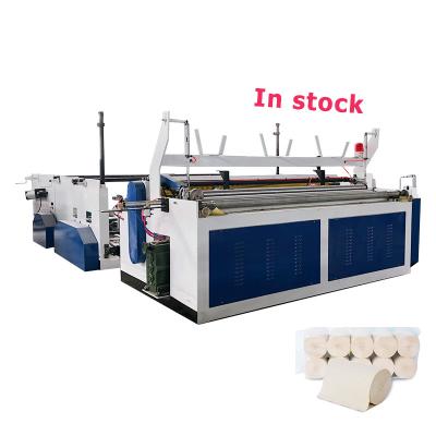 China Full Automatic Embossing Hotel Toilet Paper Tissue Paper Machine Production Line For Making Toilet Paper Roll for sale