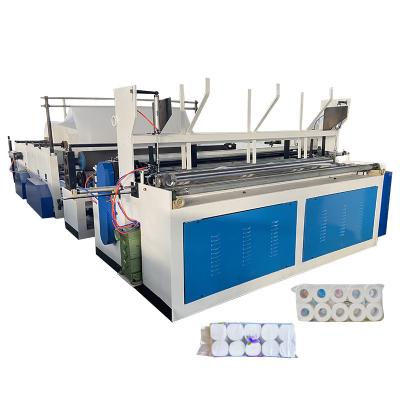 China Premium hotel automatic toilet paper roll production line deviation correction toilet paper tissue paper machine price for sale