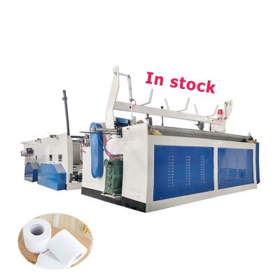 China Hotel For Home Business Semi Automatic Toilet Paper Rewinding Machine Production Line With Embossing for sale