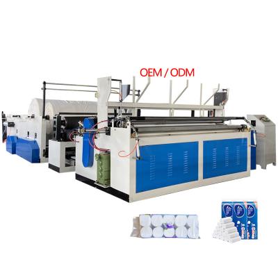 China Full Automatic Hotel Bathroom Toilet Paper Roll Making Machine Tissue Paper Rewinding Machine Price Toilet Paper Roll Making Machine for sale