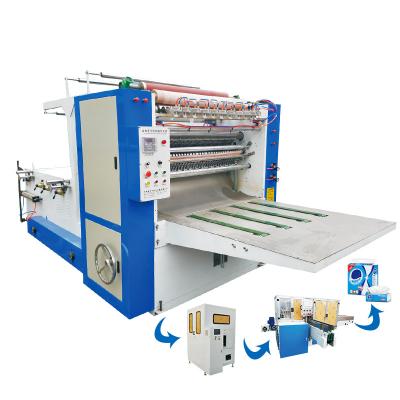 China Automatic Household Tissue Paper Production Emboss Facial Tissue Making Machine Production Line With Bundle Machine for sale