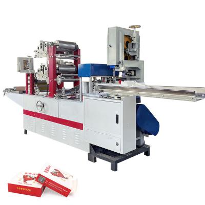 China Household Tissue Paper Production Automatic Napkin Press Paper Embossing Folding Cutting Printing Packaging Production Line Tissue Paper Napkins Making Machinery for sale