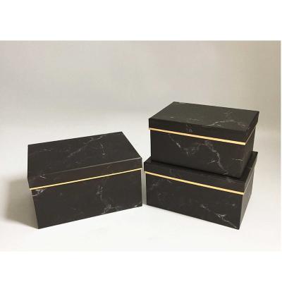 China Wholesale Recyclable Luxury Black Flower Boxes Rose Gift Packaging Rectangle Flower Boxes For Gift Sets for sale