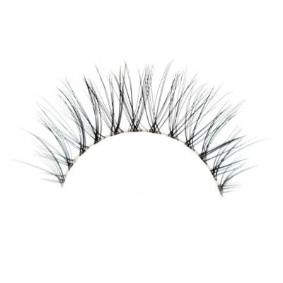 China Customized Logo Lash Vendor Silk Lashes Clear Strip Eyelashes Clear Silk Lash Lashes Customized Boxes 3D Eyelashes for sale