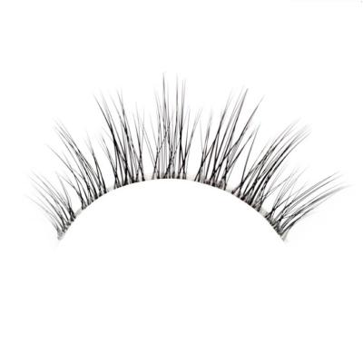 China Customized Logo Lash Vendor Silk Lashes Clear Strip Eyelashes Clear Silk Lash Lashes Customized Boxes 3D Eyelashes for sale