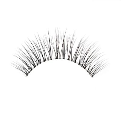 China Customized Logo Lash Vendor Silk Lashes Clear Strip Eyelashes Clear Silk Lash Lashes Customized Boxes 3D Eyelashes for sale