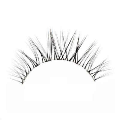 China Customized Logo Lash Vendor Silk Lashes Clear Strip Eyelashes Clear Silk Lash Lashes Customized Boxes 3D Eyelashes for sale