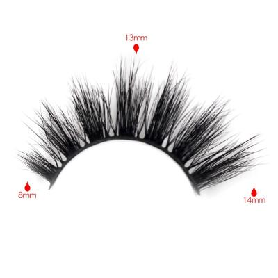 China Natural Long Strip Lashes 3D Lashes Wholesaler Clear Faux Mink Lashes Box Private Label Silk Lashes Customized Silk Lashes for sale