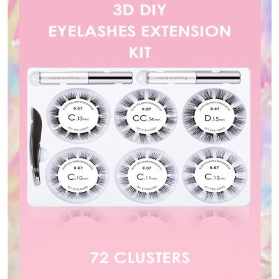 China DIY Group Lashes Lashes Bulk Individual Lashes Lashes Lashes Box Lashes Wholesale Individual 3D Bundled Volume Eyelash Extension for sale