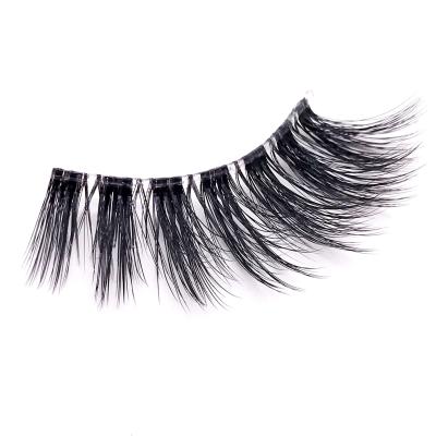 China Customized Logo Lash Vendor Silk Lashes Clear Strip Eyelashes Clear Silk Lash Lashes Customized Boxes 3D Eyelashes for sale