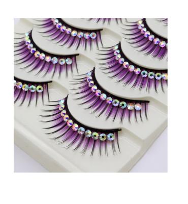 China Color Eyelash 5 Pairs Color Lashes Private Label Halloween Silk Eyelashes 3D Customized Logo OEM Silk Lashes for sale