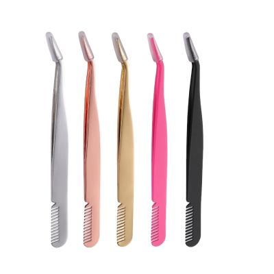 China Wholesale Reusable Eyelash Applicators Lashes Tweezers Eyelash Tools Cheap Tweezers Eyelash Extension Volume Wick Tool for sale