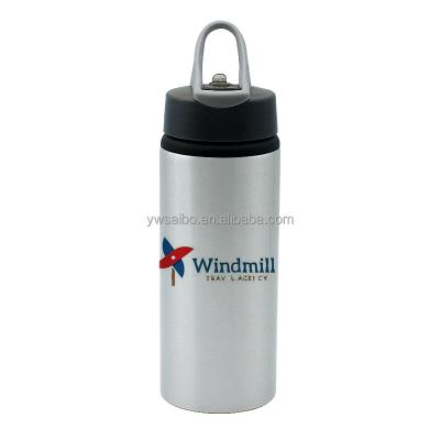 China Sustainable Sublimation Water Bottle Blanks Large Caliber Aluminum Water Bottle With Handle In 500ml for sale