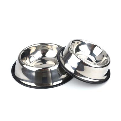 China Sustainable Stainless Steel Dog Bowl With Removable Non-slip Silicone Base Stackable Pet Bowls Feeder Bowl for sale