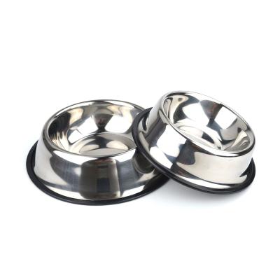 China Sustainable Stainless Steel Dog Bowl With Removable Non-slip Silicone Base Stackable Pet Bowls Feeder Bowl for sale