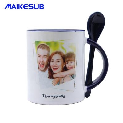 China Custom Ceramic Coffee Mug Blank Heat Transfer Sublimation Enamel Mug Enamel Mug for sale